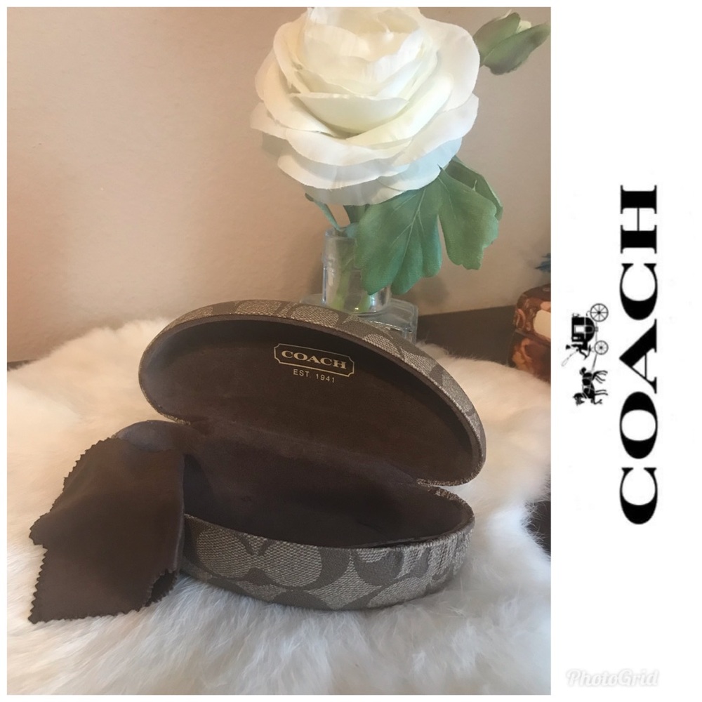 AUTHENTIC COACH SUNGLASS CASE WITH DUST CLOTH.